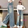 Quần Jean Suông Bé Gái Thêu Nơ Xinh Xắn (30kg - 45kg)