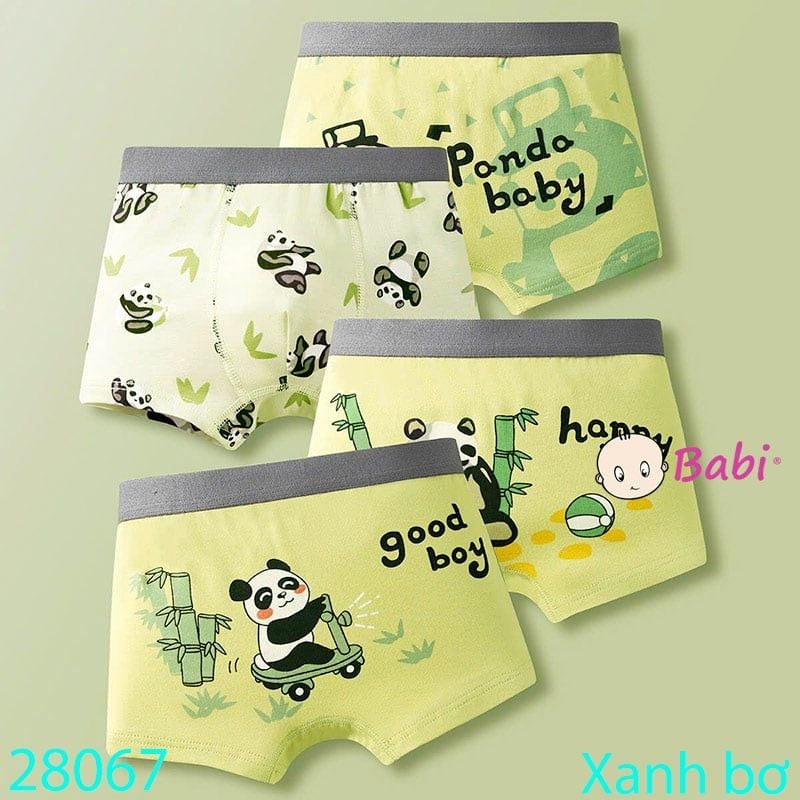  Set 4 Chip Đùi Nhiều Họa Tiết Cho Bé Trai M1 (23-35kg) 
