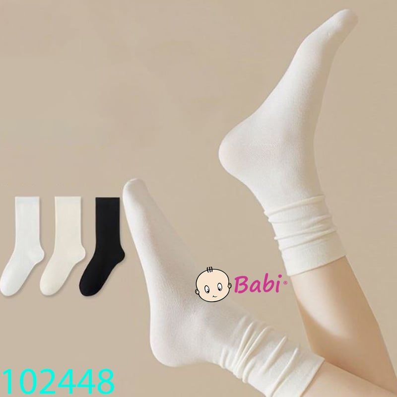  Set 3 Đôi Tất Màu Trơn (Trên 6 tuổi) 
