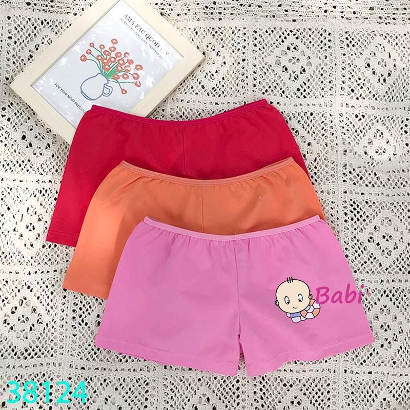  Set 3c Quần Chip Đùi Họa Tiết Hình Mèo (17-30kg) 