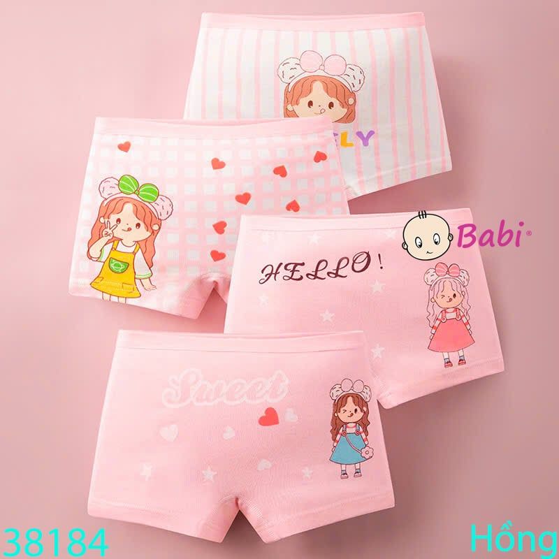  Set 4 Chip Đùi Nhiều Họa Tiết Cho Bé Gái M2 (17-26kg) 