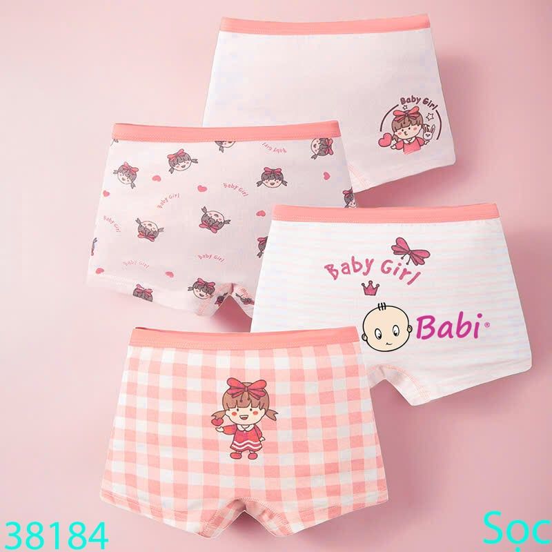  Set 4 Chip Đùi Nhiều Họa Tiết Cho Bé Gái M2 (17-26kg) 