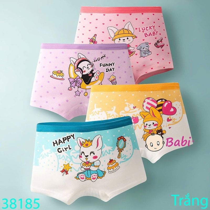  Set 4 Chip Đùi Nhiều Họa Tiết Cho Bé Gái M3 (17-26kg) 