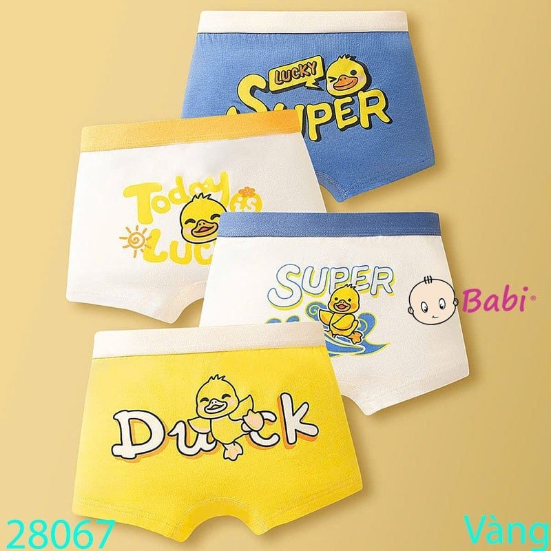  Set 4 Chip Đùi Nhiều Họa Tiết Cho Bé Trai M1 (23-35kg) 