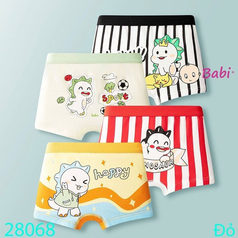  Set 4 Chip Đùi Nhiều Họa Tiết Cho Bé Trai M2 (23-35kg) 