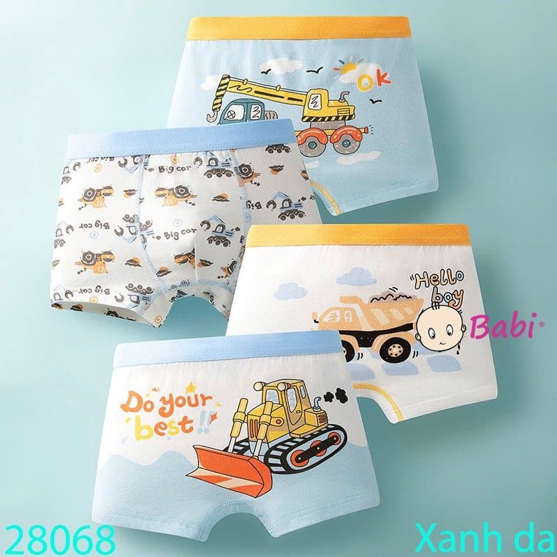  Set 4 Chip Đùi Nhiều Họa Tiết Cho Bé Trai M2 (23-35kg) 