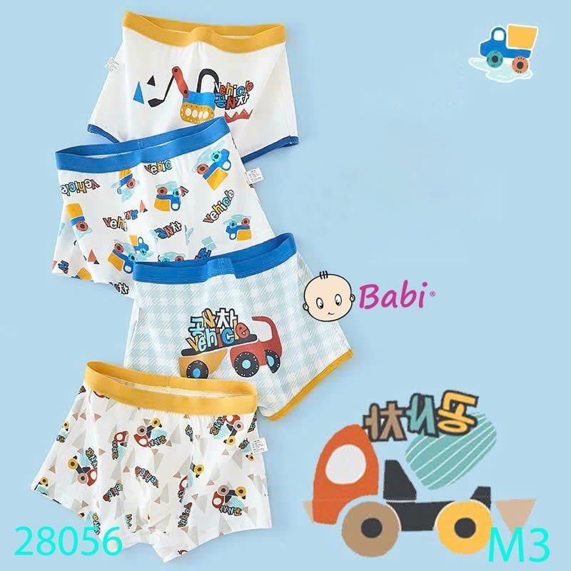  Set 4 Chip Đùi Cotton Bé Trai (30kg-47kg) 