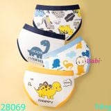 Set 4 Chip Tam Giác Nhiều Họa Tiết Cho Bé Trai (23-35kg) 