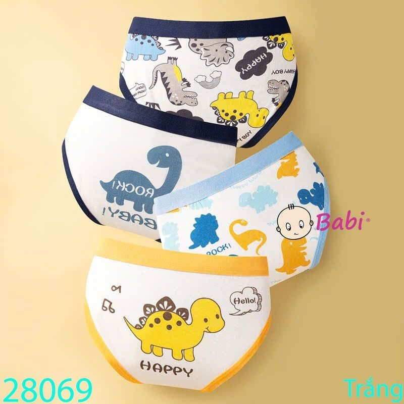  Set 4 Chip Tam Giác Nhiều Họa Tiết Cho Bé Trai (23-35kg) 