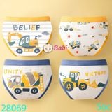  Set 4 Chip Tam Giác Nhiều Họa Tiết Cho Bé Trai (23-35kg) 