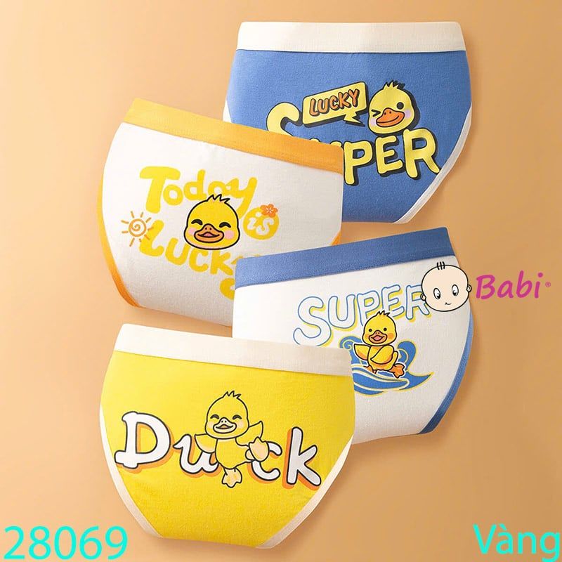  Set 4 Chip Tam Giác Nhiều Họa Tiết Cho Bé Trai (23-35kg) 