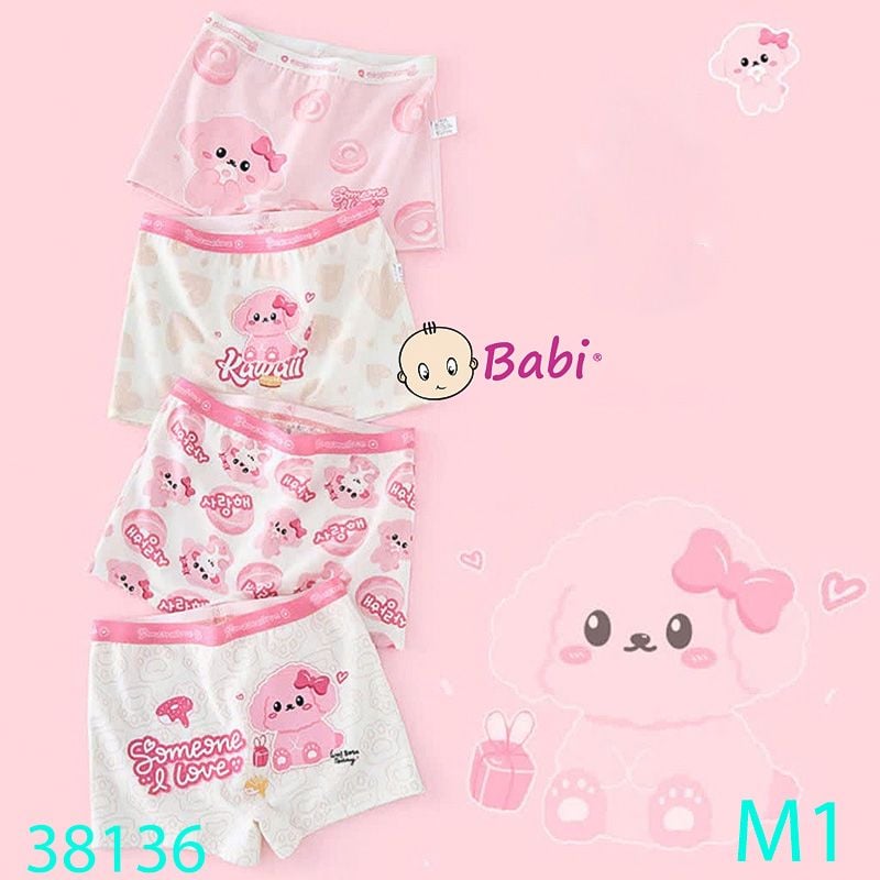  Set 4 Quần Chip Đùi Cotton Bé Gái (26kg-45kg) 