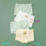  Set 4 Quần Chip Đùi Cotton Cho Bé Gái (26kg-40kg) 