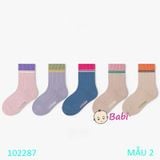  Set 5 Đôi Tất Cao Cổ Cho Bé (Từ 9 tuổi) 
