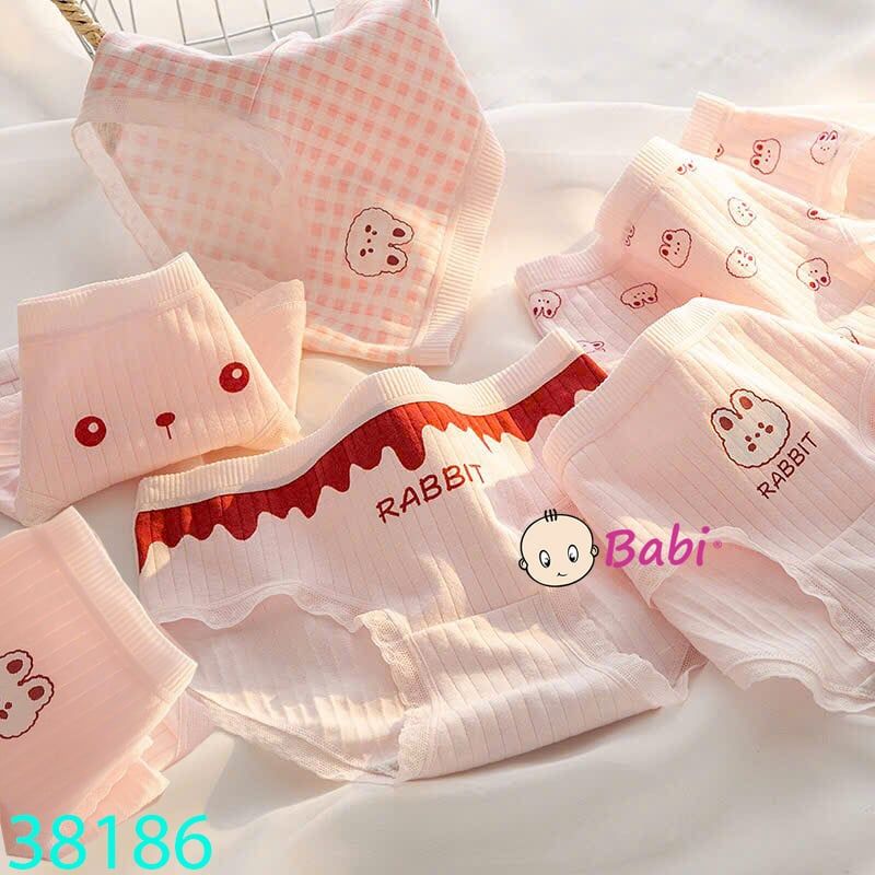  Set 6 Chip Tam Giác Hình Thỏ Cho Bé Gái (35-50kg) 