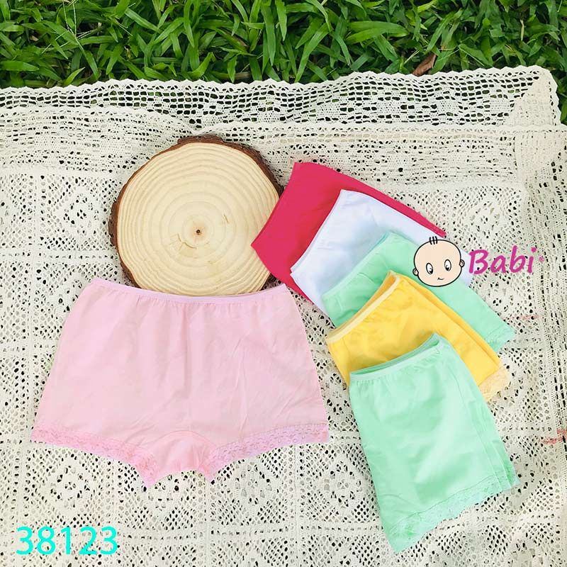  Set 6c Quần Chíp Đùi Trơn Bé Gái 35-40kg 