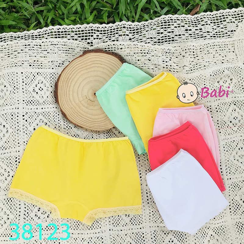  Set 6c Quần Chíp Đùi Trơn Bé Gái 35-40kg 