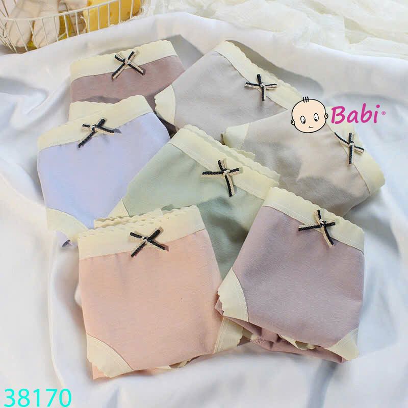  Set 7 Quần Chip Tam Giác Bé Gái Màu Trơn (40-50kg) 