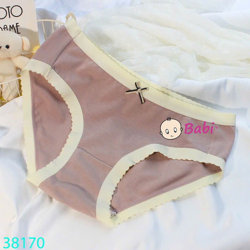  Set 7 Quần Chip Tam Giác Bé Gái Màu Trơn (40-50kg) 