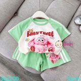  Bộ Thun Đùi Bé Gái In Babi Tree Hồng Dễ Thương (13kg - 55kg) 