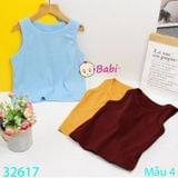  Combo 3 Áo Thun Croptop Sát Nách Bé Gái màu Trơn Đơn Giản (30- 55kg) 