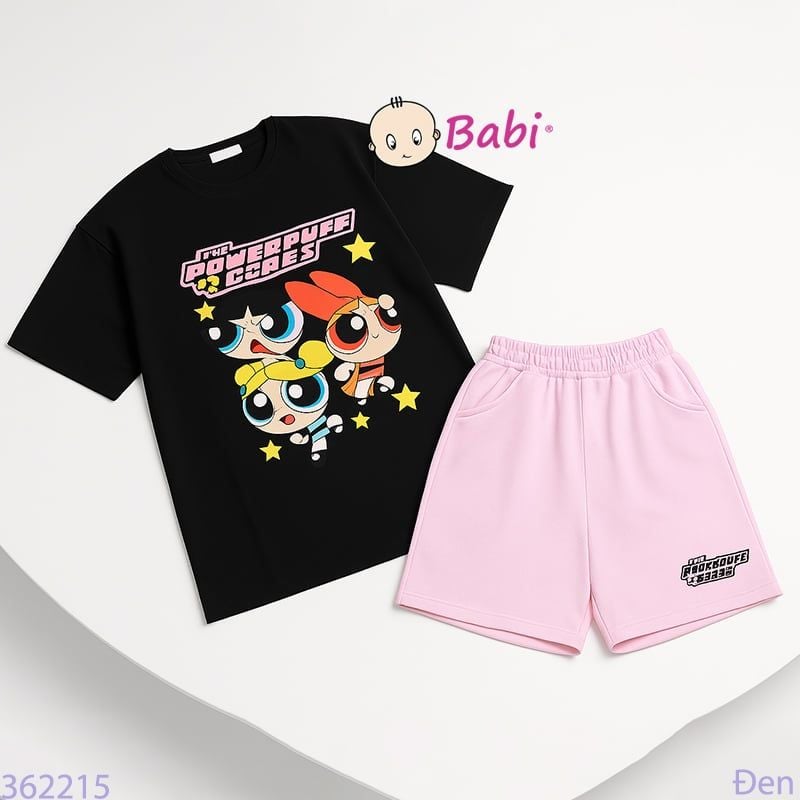  Bộ Thun Bé Gái Tay Ngắn Quần Short In Chữ (40kg - 58kg) 