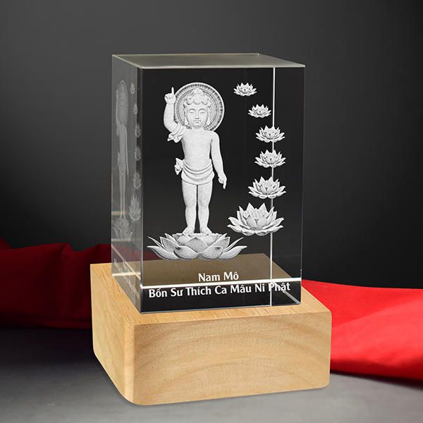 Phật Đản Sanh - Pha Lê Khắc 3D - 3D-DS