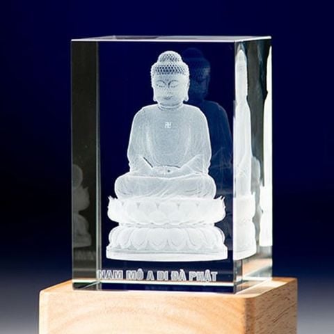 Phật A Di Đà - Pha Lê Khắc 3D - 3D-ADD