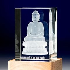 Phật A Di Đà - Pha Lê Khắc 3D - 3D-ADD