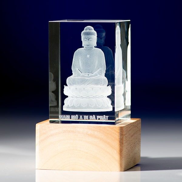 Phật A Di Đà - Pha Lê Khắc 3D - 3D-ADD