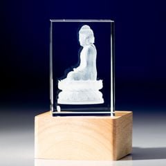 Phật A Di Đà - Pha Lê Khắc 3D - 3D-ADD