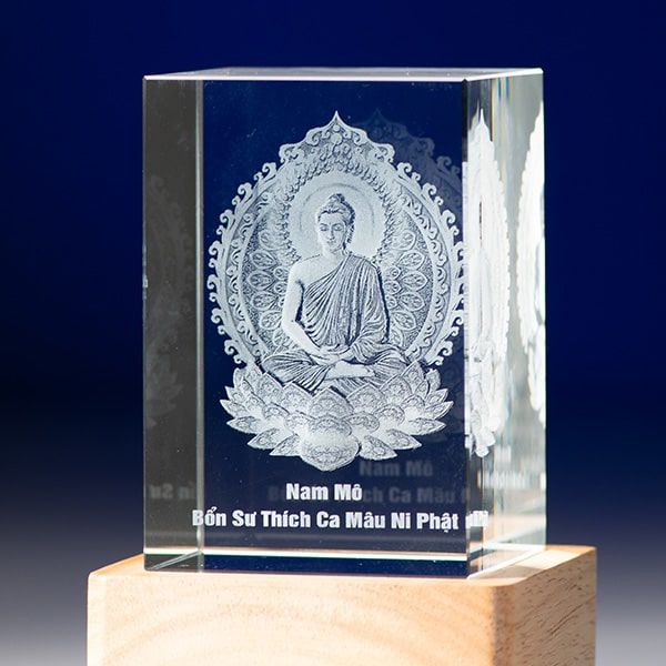 Phật Bổn Sư Thích Ca Mâu Ni - Pha Lê Khắc 3D - 3D-TC02