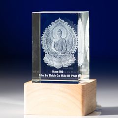 Phật Bổn Sư Thích Ca Mâu Ni - Pha Lê Khắc 3D - 3D-TC02