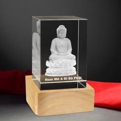 Phật A Di Đà - Pha Lê Khắc 3D - 3D-ADD