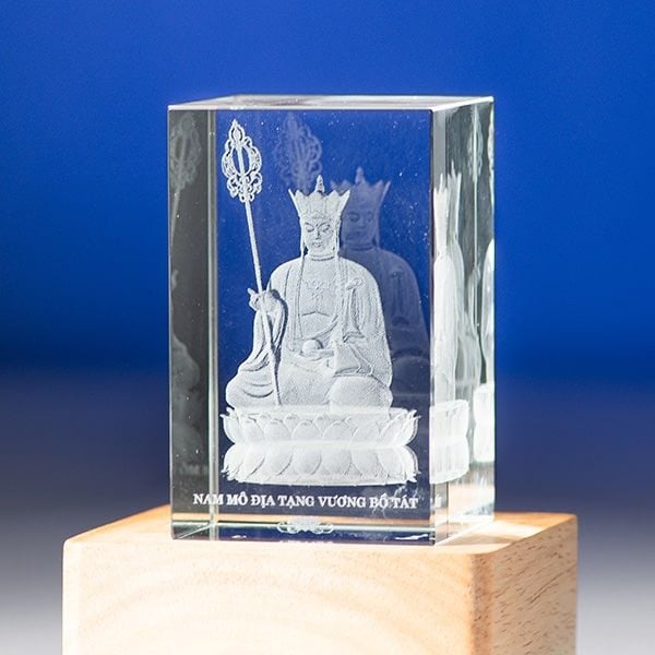 Địa Tạng Vương Bồ Tát - Pha Lê Khắc 3D - 3D-DT