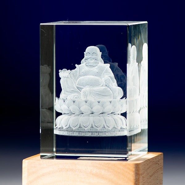 Phật Di Lặc - Pha Lê Khắc 3D - 3D-DL