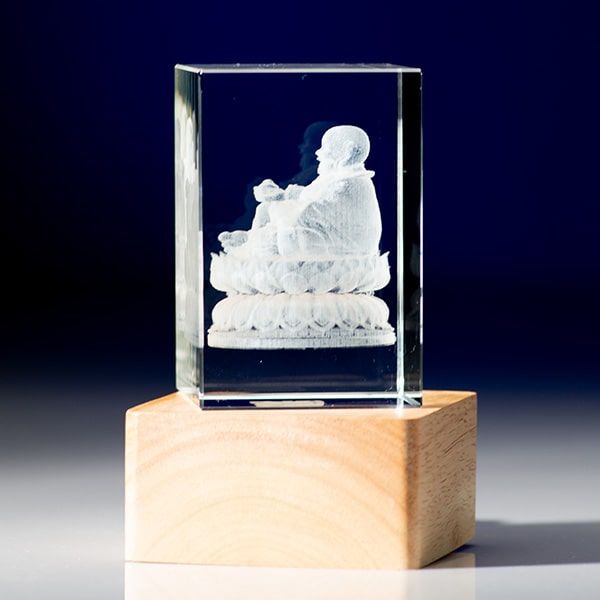 Phật Di Lặc - Pha Lê Khắc 3D - 3D-DL