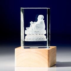 Phật Di Lặc - Pha Lê Khắc 3D - 3D-DL