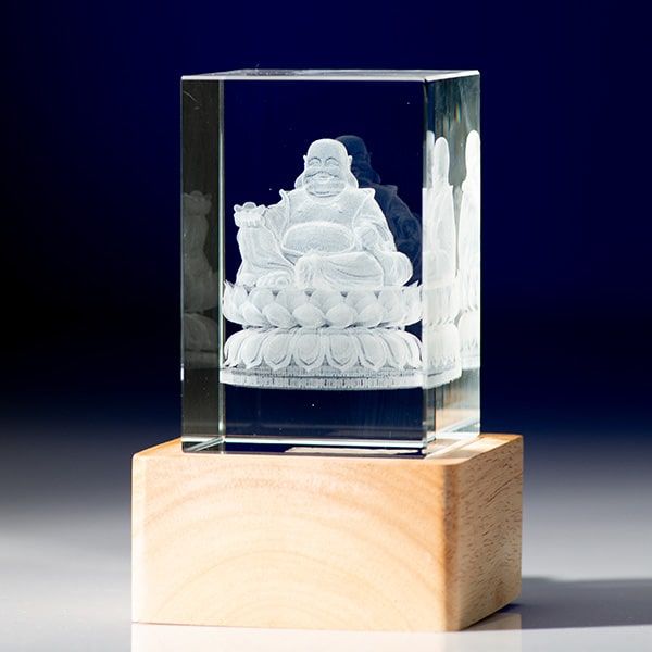 Phật Di Lặc - Pha Lê Khắc 3D - 3D-DL