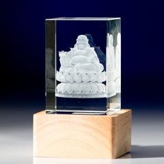 Phật Di Lặc - Pha Lê Khắc 3D - 3D-DL