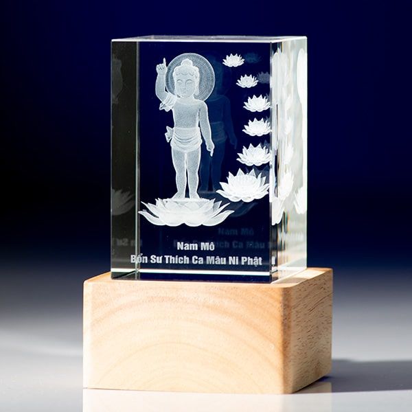 Phật Đản Sanh - Pha Lê Khắc 3D - 3D-DS