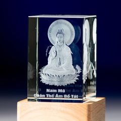 Quán Thế Âm Bồ Tát - Pha Lê Khắc 3D - 3D-QA
