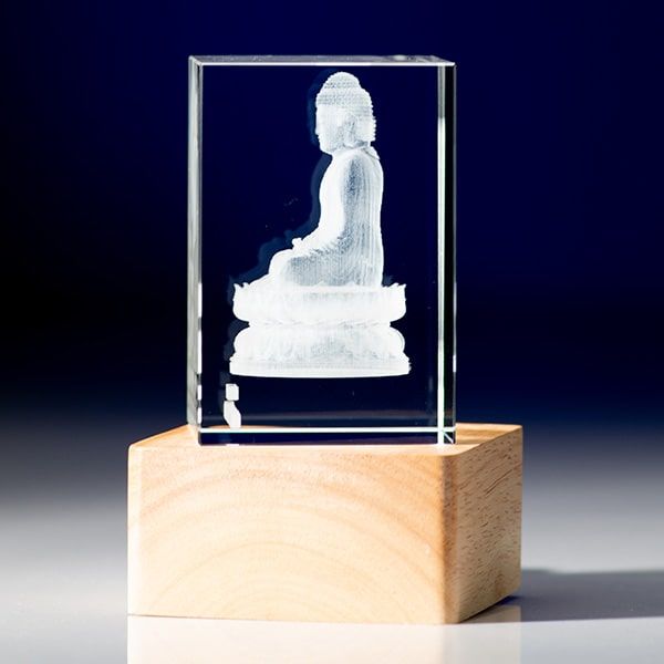 Phật Bổn Sư Thích Ca Mâu Ni - Pha Lê Khắc 3D - 3D-TC01