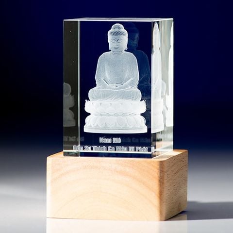 Phật Bổn Sư Thích Ca Mâu Ni - Pha Lê Khắc 3D - 3D-TC01