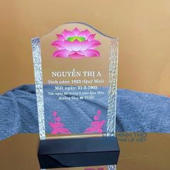 Hình Thờ Pha Lê Hoa Sen KT004 - Cao 20cm