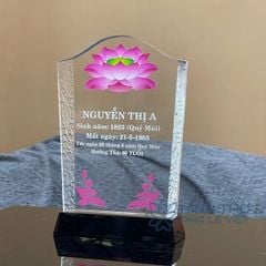 Hình Thờ Pha Lê Hoa Sen KT004 - Cao 20cm