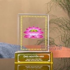 Hình Thờ Pha Lê Hoa Sen KT006 - 2 size Cao 19-24cm