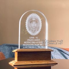 Hình Thờ Pha Lê Khắc 3D - KT013 - Có 2 Size 22-32cm