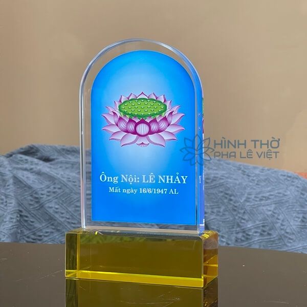 Ảnh Thờ Gia Tiên Pha Lê KT014 - Có 3 Size CAO 20-30-34cm