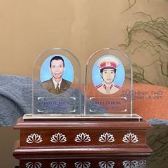 Ảnh Thờ Pha Lê Đôi KT021 - Cao 21cm